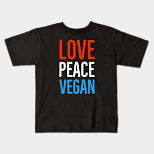 Love Peace Vegan Kids T-Shirt